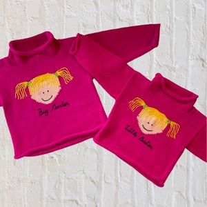 Claver Big Sister (4) & Little Sister (18m) Sweater Bundle
